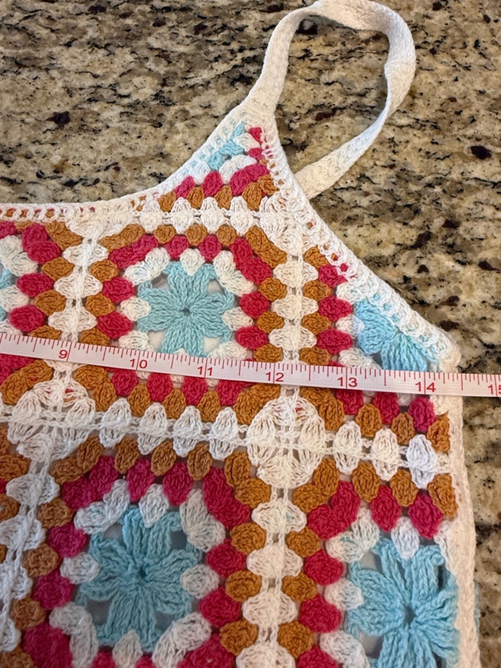 Willow & Wind boho crochet midi sundress blue tan red white SZ XS - Picture 6 of 12